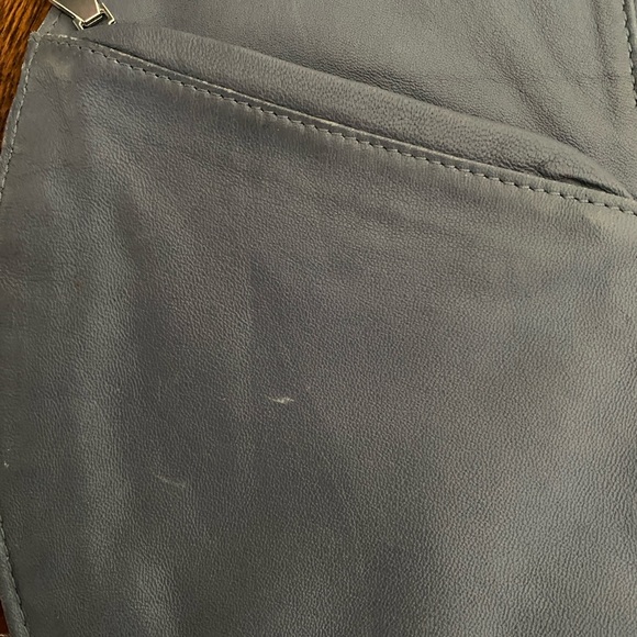 Sash Crossbody Sling Bag in Denim Blue 100% Leather - Picture 4 of 9